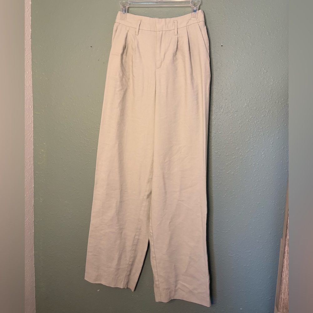 a new day Sage Women's Wide-Leg linen dress pants